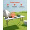 HDPE Folding Camping Table with Steel Legs, Carry Handle and Locking Design